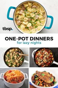 For those nights when you just don't feel like cooking, these easy one-pot dinners are the answer. Best of all: there's only one dish to wash.