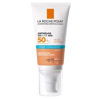 LA ROCHE-POSAYAntheliosMoisturizing tinted scented sunscreen Very high protection SPF 50+Non greasy Hypoallergenic50mlDiscover LA ROCHE-POSAY Anthelios Moisturizing tinted scented sunscreen SPF 50!Mexoryl 400 UV filter is LA ROCHE-POSAY scientific innovation: efficiently protects from the most insidious UV rays [380-400NM] ULTRA-LONG UVA.Imperceptible and damaging, they represent 30% of the UV rays impacting our skin all year round.Netlock technology ensures an ultra-long UVB+UVA+UVA protection,