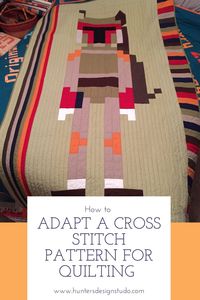 In this free tutorial, learn how to make a quilt pattern from your favorite cross stitch pattern. Can be adapted to any fandom you like! Great to make a Boba Fett quilt!