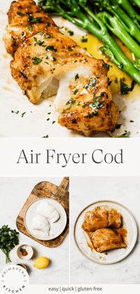 You’ll love this quick and easy Air Fryer Cod recipe! Ready in just 10 minutes, the cod fillets are tender, flaky, and seasoned to perfection!