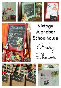 Emily's Vintage Alphabet Schoolhouse Baby Shower - Ice Cream Off Paper Plates