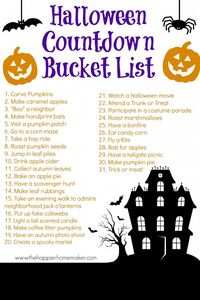 #October is here! Start this countdown #bucketlist to prepare for #Halloween.