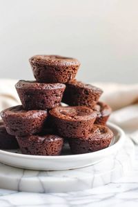 These fudgy, chewy brownie bites pack all the rich chocolate flavor of a full-size brownie into a poppable two-bite treat. They’re impossible to resist! 