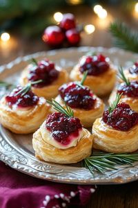 These cranberry brie bites are the perfect combination of sweet, savory, and flaky – an easy yet elegant appetizer for your holiday gatherings. #CranberryBrieBites #HolidayAppetizers #FestiveBites #ChristmasParty