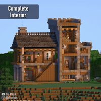 Minecraft Fort Base / House in Survival Minecraft! Build and schematic downloads are available for supporters on Patreon :))