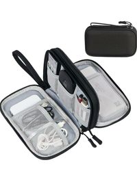 FYY Travel Cable Organizer Pouch Electronic Accessories Carry Case Portable Waterproof Double Layers All-in-One Storage Bag for Cord, Charger, Phone, Earphone