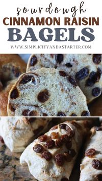 Try these cinnamon raisin bagel flavors made with sourdough starter! This homemade bagels recipe is ideal for a warm, comforting breakfast treat with a hint of sweetness and spice.