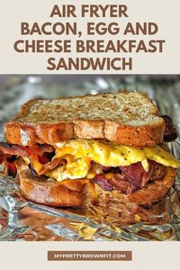 Sometimes you're in the mood for an old-school Bacon, Egg, and Cheese Breakfast Sandwich! This one can be made in the air fryer. Find out how you can make it at home! #airfryer #breakfast #sandwiches #airfryerrecipes #bacon #brunch #brunchrecipes #ninjaairfryer #quickmeals #easyrecipes #sandwichrecipes #sandwiches #breakfastrecipes #southernfood #comfortfood #foodblog #cheesy #cheesyrecipes