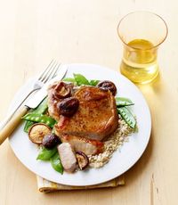 Pork Chops with Soy-Mushroom Gravy