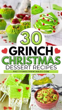 Discover 30 Grinch recipes perfect for the holidays! From Grinch food ideas for parties to Grinch snacks for movie nights, these Grinch desserts and Grinch-themed recipe ideas are easy to make. Great for kids, school events, and Grinch Christmas treats to share with family! Perfect for festive Grinch party food this season. Grinch Christmas Food Snacks | Grinch Theme Dessert | Grinch Themed Food For Kids | Grinch Themed Birthday Party Food | Grinch Snack | Christmas Food Treats