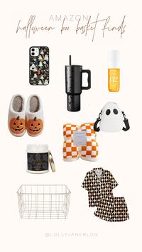 🎃👻 Make this Halloween unforgettable with the perfect gifts for your loved ones! From an adorable Halloween-themed phone case and a spooky bat-themed Tumblr to pumpkin slippers that’ll keep their toes cozy, we’ve got all the essentials for a festive treat. 🦇🎃 Add a Halloween candle for the perfect ambiance, and a chic satin pajama set for ultimate comfort. Don’t forget the orange checkered throw blanket for snuggling up, and a ghost bag for trick-or-treating or just for fun! 🎁✨