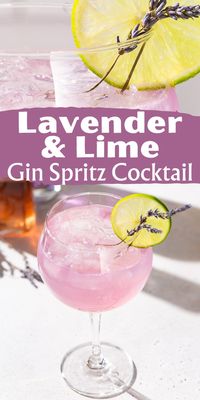 The Lavender & Lime Gin Spritz is such a tasty and refreshing drink! It makes for the perfect spring cocktail. Using Empress gin along with homemade lavender syrup will give the drink a beautiful purple pink color. This is such an easy and delicious cocktail -- great for a girls night or book club, or even fancy events like a bridal shower!