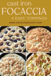 Follow these simple instructions plus my tips and tricks to make the best-cast iron focaccia bread. Includes variations for rosemary, cherry tomatoes, olives and everyone's favorite parmesan!