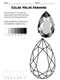 Students can use this worksheet to practice shading, using different color values.