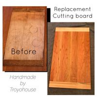 Our hand made replacement pull out cutting boards are made to order using natural hardwoods. Are you looking to replicate your old pull-out drawer cutting board for your kitchen? We can help! Contact us for a quote.