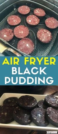 Air Fryer Black Pudding. Introducing you to cooking black pudding and other similar foods like haggis in an air fryer. Quick and simple and perfect for breakfast or brunch. #airfryer #airfryerrecipes #blackpudding