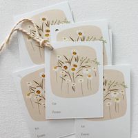 Daisies Floral Gift Tag Set Holiday New Year Gift Tag Pretty - Etsy France