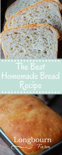 This is the best homemade bread recipe! The bread is soft and airy with a perfect buttery crust. It will turn out every time you make it. Try it today!