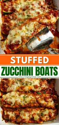 A must-try dinner idea for summer nights! Made with Italian sausage, marinara, mozzarella, and more, these easy Stuffed Zucchini Boats are delicious. Plus, this recipe using zucchini is low-carb and keto-friendly!