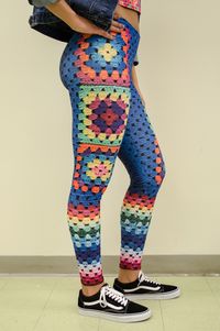 granny square print leggings by Snapdragon brand