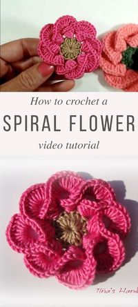 Crochet Mini Roses for Appliques How to make crochet rose - Step by step tutorial