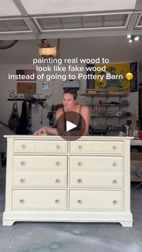 30K views · 2.7K reactions | why buy when you can DIY?! 😍😍

this faux wood look is my go-to when I can’t (or don’t want to! 🤭) strip, or have a top or base that just isn’t stain worthy but I still want some dimension in my final design. 

If you want to try this technique, 
comment DETAILS 
to have all the supplies I used sent straight to your inbox! ✨ 

#fauxwood #glazedfurniture #paintedfurniture #furnituredesign #furnitureflip #furnituremakeover #nashville #tennessee | Jessica May Smith | Furniture Flips + DIY