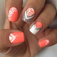 Image result for creative coral gel nail ideas