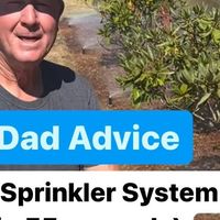 Dad Advice From Bo on Instagram: "Easy underground sprinkler that costs about $100 (a little more if you make mistakes, which I always do) and can be done in a half a day. I did this over two mornings although I can’t remember what delayed me. This is a great option if you can’t afford a sprinkler system but find yourself dragging a sprinkler to the same spots everyday. It’s as simple as gluing pipe that is designed for high pressure and I specifically make the sprinkler arms flexible so I can