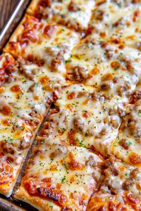 Homemade School Cafeteria Pizza