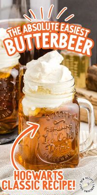 This butterbeer drink has a rich creamy butterscotch flavor and tastes just like the famous drink that Harry Potter and friends enjoyed.