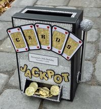 Las Vegas wedding invitation,Las Vegas favors,Las Vegas birthday,card box with slot,Las Vegas wedding gift,casino party decoration,jackpot