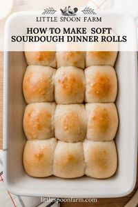 Soft sourdough dinner rolls are everything you ever dreamed of! These amazing, pull-apart style dinner rolls are soft and fluffy with just a touch of sweetness. You won't believe how easy they are to make!