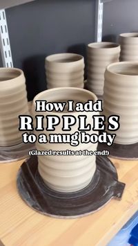 Diane Sanfilippo | Ceramic Artist & Teacher | Have you tried this? If not, will you? It’s a fun way to shape a mug, and I prefer doing this vs using a rib with a similar texture. | Instagram