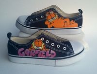 Garfield the Cat Custom Hand Painted Shoes - Etsy