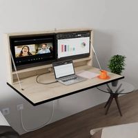 DropTop.™ Wall-mounted Folding desk | Pith & Stem.