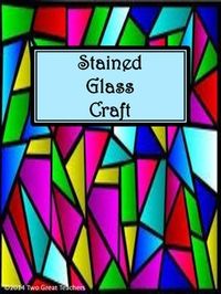 Make stained glass any time of year.  There are six different designs. Begin by copying a pattern for each child.  Be sure to cut the appropriate frames from dark papers for each.  Next, have students color the picture with CRAYON.  It must be crayon for this to work.  Encourage them to color thoroughly with no white bits showing through.  When finished, help them rub baby oil on the back of the picture.  Burnish with paper towels to remove extra oil.  This will make the page opaque. Last, have