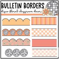 You are going to love these disco, floral bulletin board borders to match your groovy, retro classroom decor! There are 31 unique designs with a warm color, flower and disco ball theme! The printable borders have a pink, yellow and orange palette and match perfectly with my Disco Floral Classroom Decor Bundle. Print them on cardstock and put them up on your bulletin board!What's Included:- 31 unique bordersIf you have any questions, click on the "Q and A" tab or email me at learningwithkiki@gmai