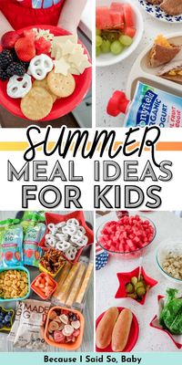 Easy summer menu ideas for kids + free printable meal ideas cheat sheet download! #summer #kids #menu #meal #ideas #recipes #printable #pdf #breakfast #lunch #dinner #snacks