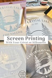 Screen Printing With Your Cricut Or Silhouette I www.FrugalFloridaMom.com I #Screenprinting #Cricut #Silhouette #craft #DIY #CampCrystalLake #Halloween