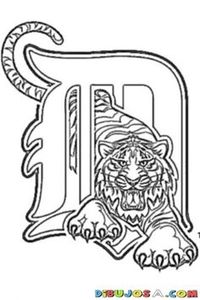 Detroit Tigers Logo Coloring Page Dibujos Para Pintar