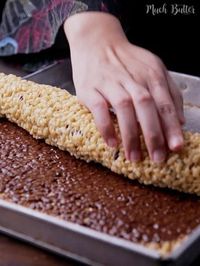 Rice crispy chocolate rolls are snacks that non-sweet-tooth will like. Rolled and cut like sushi. This would be one of your favorite snacks!