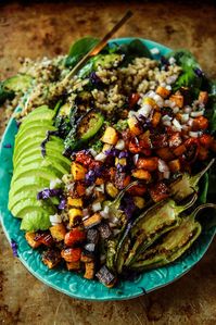 Vegan Roasted Vegetable Quinoa Salad - Heather Christo