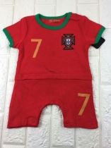 2019/20 children Portugal red soccer baby romper