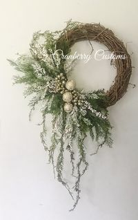 Elegant Christmas Wreath. Hanging Winter Wreath. Cedar Wreath. - Etsy