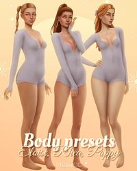 Body Presets by miikocc ♥  sims 4 cc finds, sims 4 cc folder, sims 4 custom content, sims 4, sims 4 body mods, sims 4 body presets, sims 4 presets,