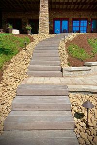 Our Borealis wood look-a-like collection, extended to wood-like outdoor steps. Unlike lumber, these steps are made of concrete to create wooden-like stairs that won't warp in the outdoors. Borealis is the best choice for capturing the esthetics of wood with the practicality and durability of concrete. @allseasonsground did amazing on this project!