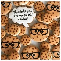 Smart Cookie / Teacher Appreciation Cookies . . . #teacherappreciation #thankyou #teacherappreciationweek #smartcookie #kawaii #cookies #teachers #thankateacher #sandiego #blondiessweetshop