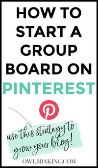 Learn How to Start a Group Board on Pinterest. Grow your blog by getting more page views when you collaborate with other bloggers! I'm excited to share with you all of my tips on how to start a group board on Pinterest and how it helped me grow my blog! Pinterest is absolutely essential to my blog traffic. I currently receive about 85% of my traffic from Pinterest, so I've invested a lot of my time into learning more and more about this amazing platform! You've probably heard that group boards o