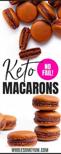 Sugar Free Keto Macarons Recipe (No Fail!) | Wholesome Yum