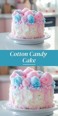 🎂🍬 Step into a sweet fantasy with our Cotton Candy Cake! Dreamy, delicious, and delightful. Find the recipe at BeyondTheBayouBlog.com! 🌈